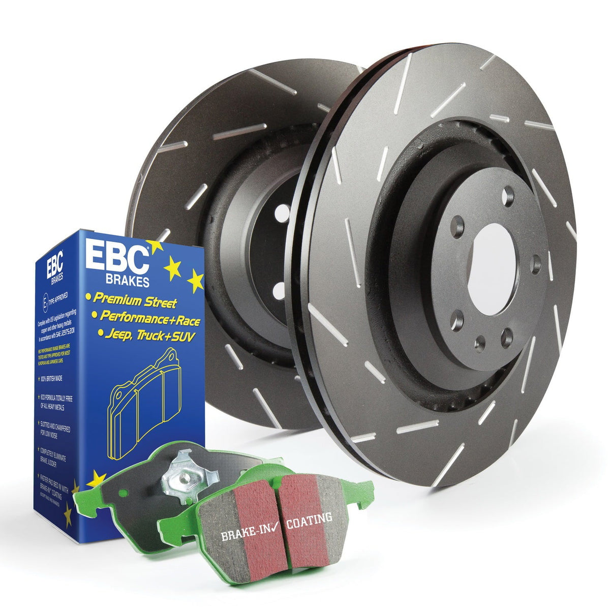 S2 USR Rotors 500 Greentuff S2KR2281 and 12-18 Kits Fits EBC Brakes 2000