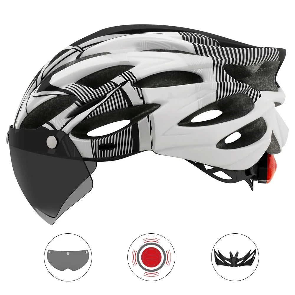 Helmet Helmet,Road Waterproof Mountain Waterproof CAIRBULL Tube Bike Equipment Frame Ride Lens Comes Helmet Riding Frame Bike Brim Frame Tube Added Lens Bike - Safely Frame Bike Bike Mountain Brim