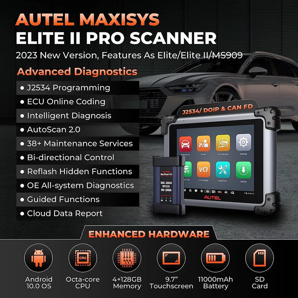 Ver. 2 Free Programming MS919/ Coding, of Scan II Autel Pro 2 Tool New Elite Diagnostic MaxiSys Car MS909/ J2534 Years Diagnostic ECU Services Intelligent Elite 38+ 2.0, &