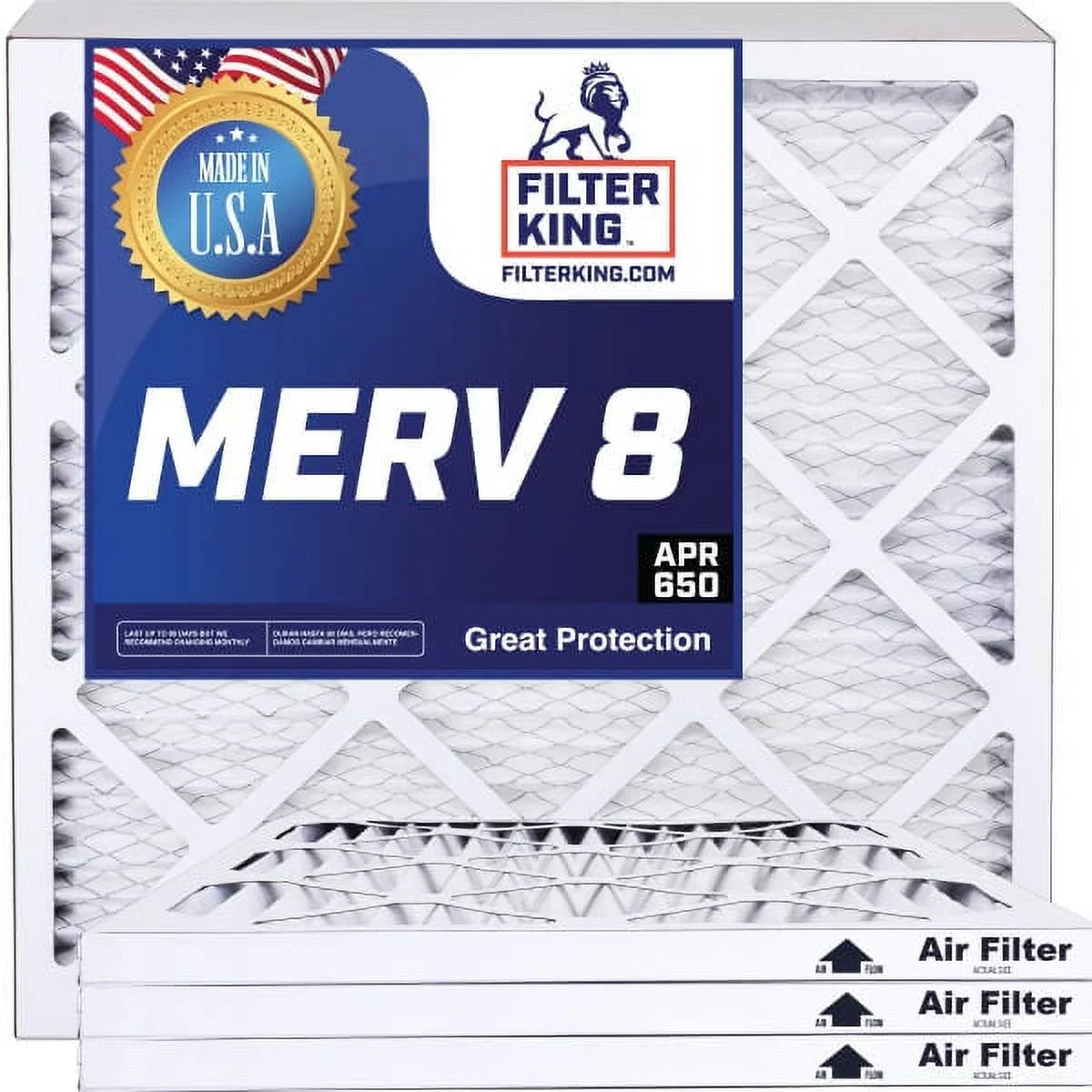 x King A/C Furnace Filters Air | Pleated 51.5 38 HVAC Filter .75" MERV | Filter USA 4-PACK | | MADE Actual 38x51.5x1a x IN Size: 8