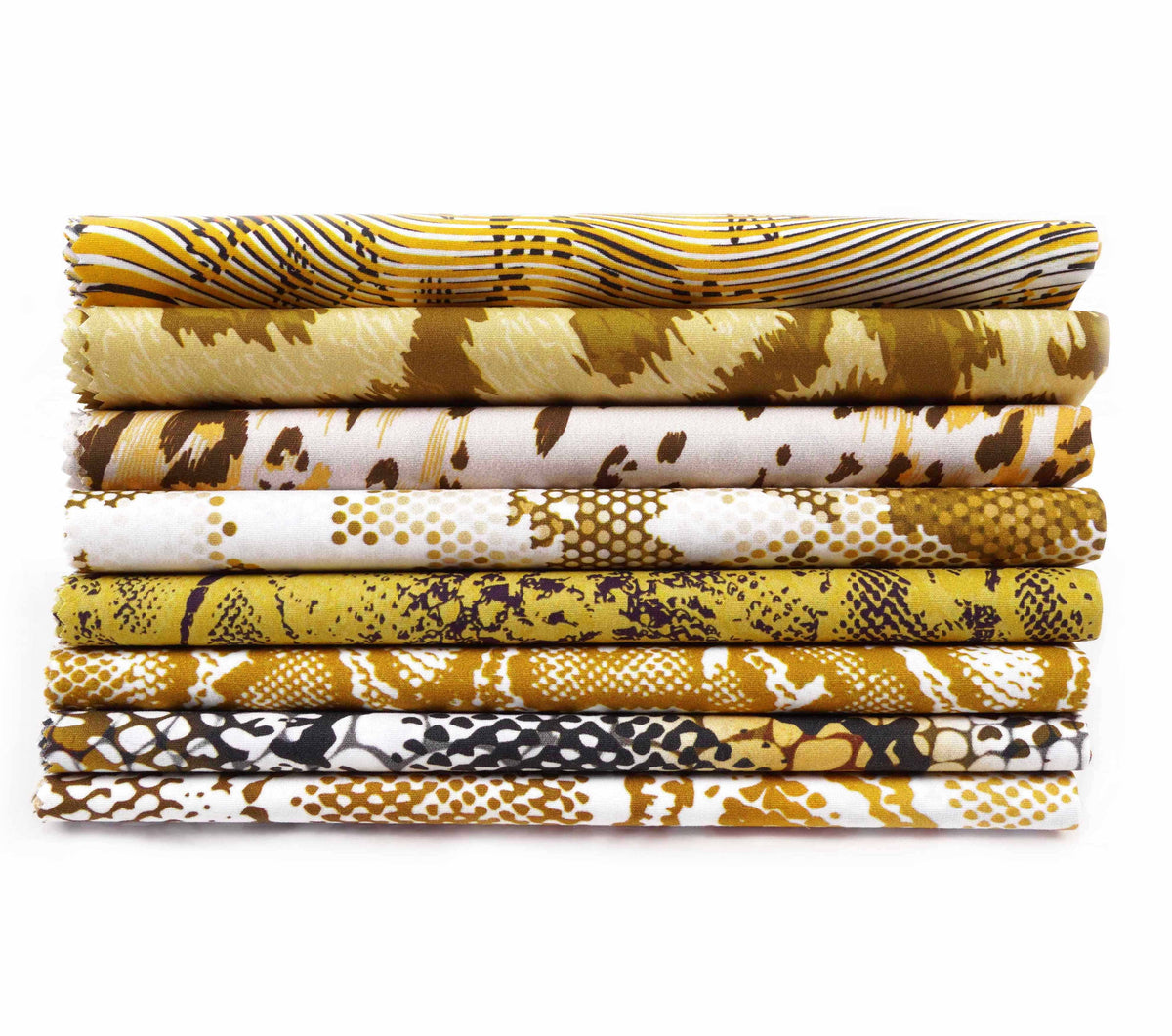 Quarter Bundle SkinPrint 22"DIY Soimoi 8 -Animal (Yellow) CottonPre-Cut Fat Quilting 18"x Patchwork-100% Fabric Pc