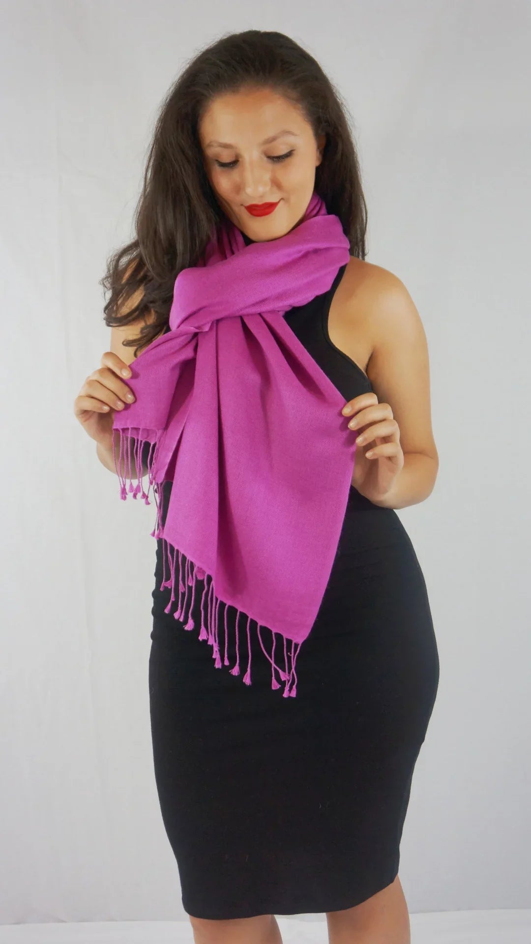 Sorbet) (Raspberry Scarf/Scarves/Shawl/Shawls/Stole/Wrap/Pashmina Scarf/Pashmina Scarf/Wool/Silk Shawl/Cashmere/Cashmere