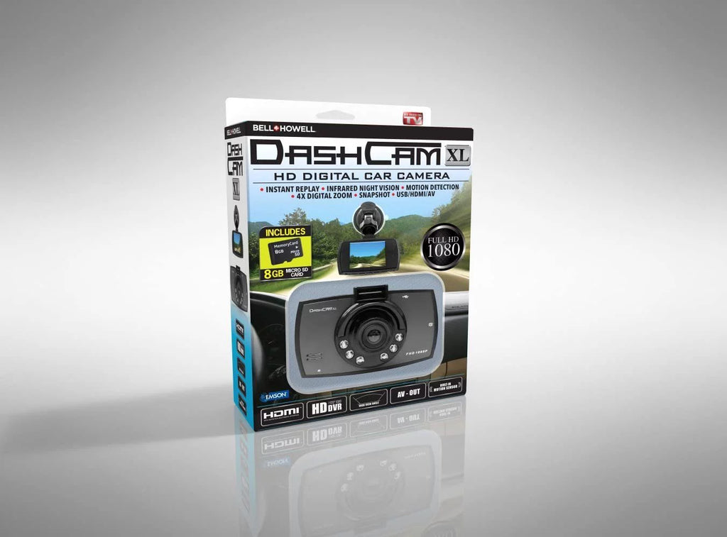 Infrared Night Included Howell 4X 8GB MicroSD Bell - - Camera and - HD Car Digital Built-in Digital View Full Dash Motion - HD Angle Cam & Card Vision Wide 1080P Sensor Super XL 170 Zoom