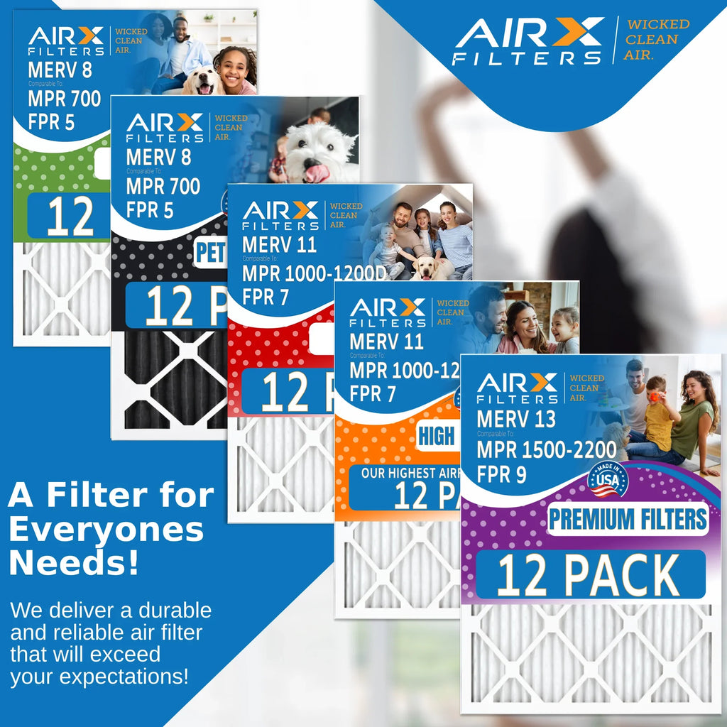 7 Air 12 of MPR MPR FILTERS 11 Furnace Made & Rating, in AIR. WICKED CLEAN 1200 Comparable 1000, MERV by 18x24x2 Pack AIRX FPR Filter to - Filters USA