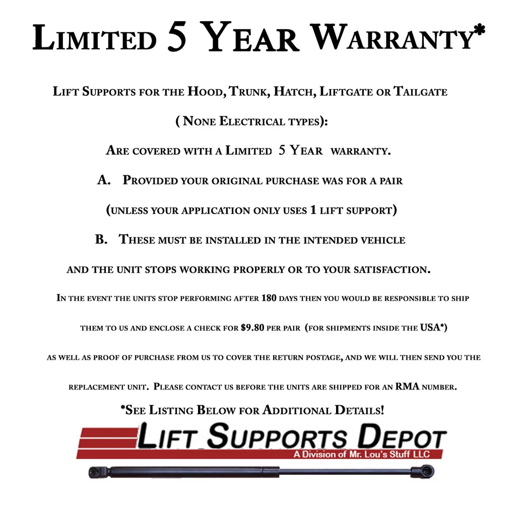 Supports W/O 2022 PM3864-a 2017 to Ford 2016 Lift 2021 2020 Shock 2 Gas 2019 2015 Compatible Supports with Spoiler. Trunk 2018 Qty - Mustang Depot Lift