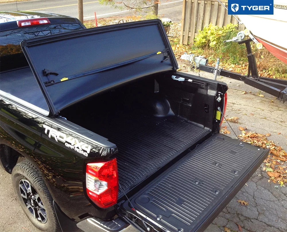 T3 TG-BC3T1033 6.5' Bed Compatible Soft with | Toyota Tyger Cover Vinyl | | Bed Tundra Tonneau 2007-2013 Tri-fold Truck Auto