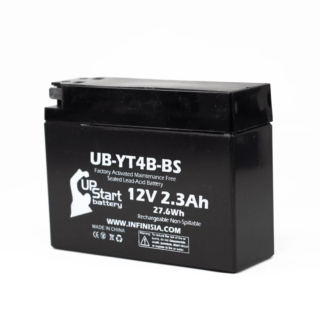 for Suzuki 2015 12v, 2008 Compatible - Replacement - Battery with DR-Z70, 2009 Suzuki Free SR400, Yamaha DR-Z70 Activated, Battery 3 Sealed) Maintenance Pack YT4B-BS (2.3Ah, Factory