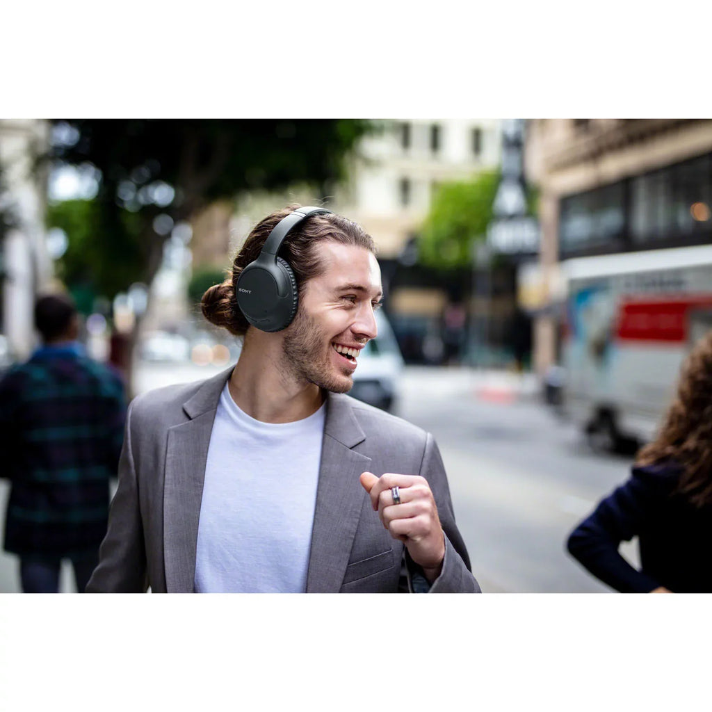 Deco Noise-Canceling Headphones the Case WHCH710N Bundle for with Wireless Headphones Stand Sony Gear WH-CH710N (Black) Model Headphone and