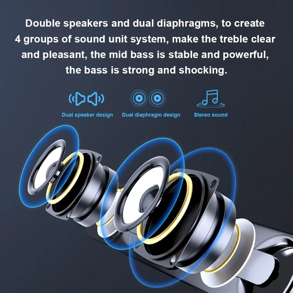 V-111 Stereo Subwoofer Sound USB SADA Phone Speaker Tablet Box Bar Speaker Laptop for MP3 Surround Wired MP4 Powerful Computer Bass PC