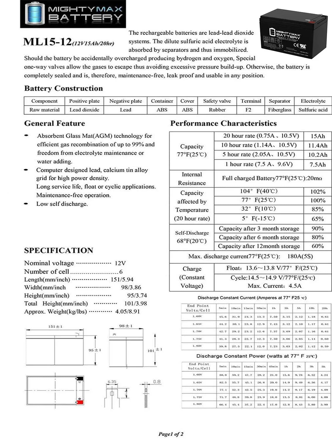 Electric F2 Scooter for 500W Battery 12V Replacement EVO 15AH