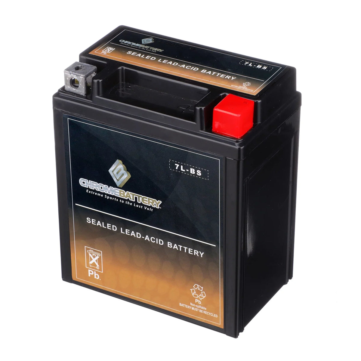 75 12 Chrome Battery Kawasaki Cca) 2009 Atv 450cc Kfx450r Ah, for Volts,6 Ytx7l-bs (7l-bs Battery