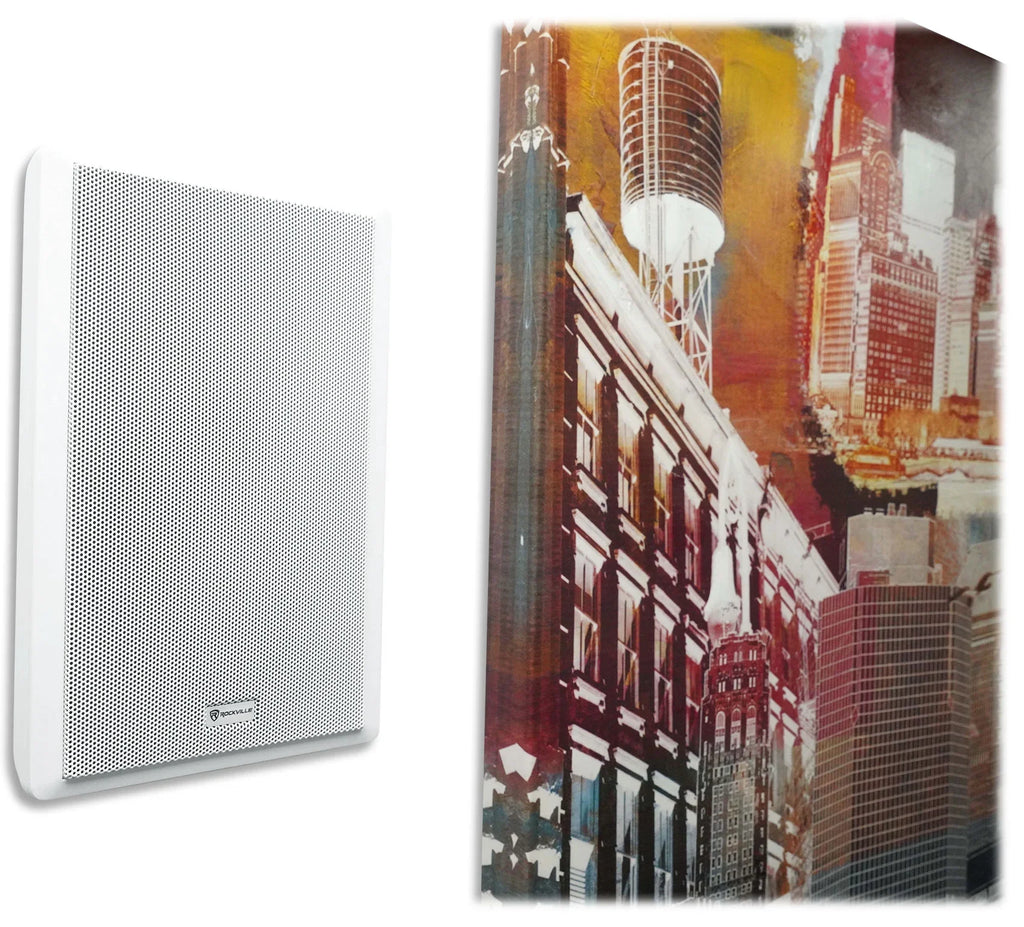 6-Zone Speakers JBL Pendant+8 4 White Restaurant/Bar/Cafe Wall Slim Amplifier+4
