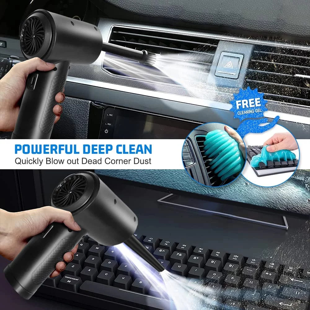 for Cordless Compressed Good 100000RPM Air Air 7600mAh 3 Cleaner Compressed Duster, Duster & Reusable Office, Cans Computer Electric Keyboard Adjustment, Rechargeable Gears Air for Replacement