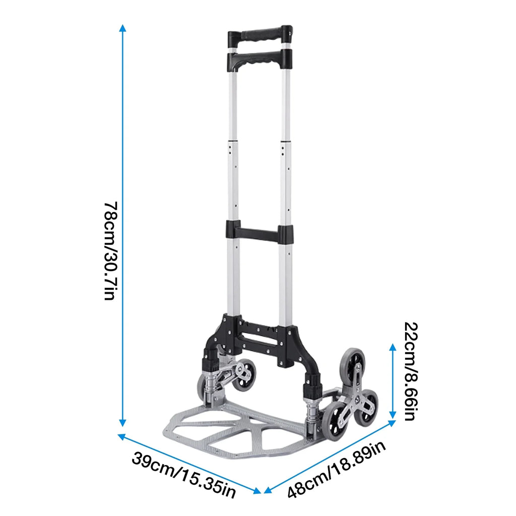 Workplace, | Trolley Folding For TOPATY Warehouse Moving Moving, Distribution Shopping, Heavy Portable Dolly With | Duty Collapsible Wheels Travel, Stairs Luggage, Truck For