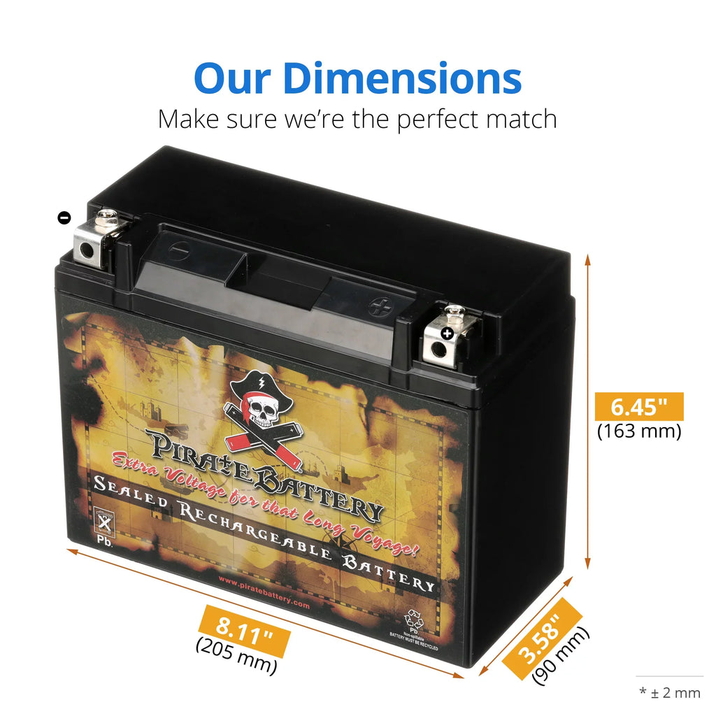 Ah, Y50-N18L-A3 M6250h CCA) Gtx18l-bs 260 (50-N18L-A3 Volt,20 12 Sports replaces Battery Pirate 44006 Battery Power