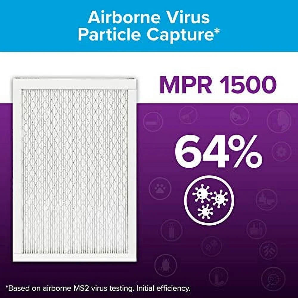 x Allergen, Filtrete 1500, AC x 11.81 Healthy (exact 0.78) 12x12x1, Filter, Air 11.81 Ultra MPR Furnace 6-Pack dimensions Living