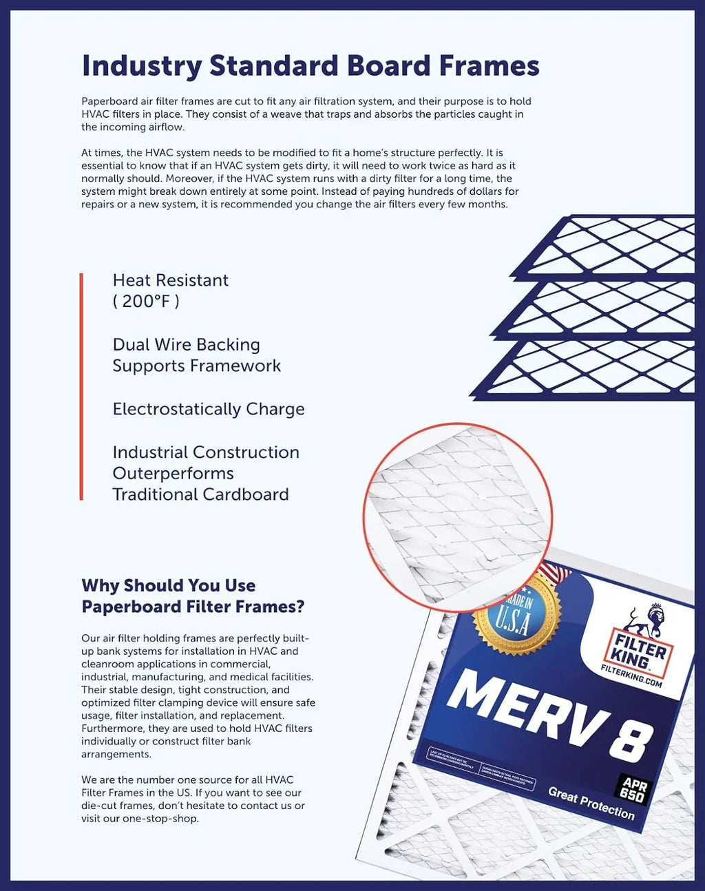 Size: | 4-PACK x .75" | King 8 IN 50 Pleated Actual Filter USA Air 9x50x1a A/C MADE | Filters Filter HVAC | 9 MERV x Furnace