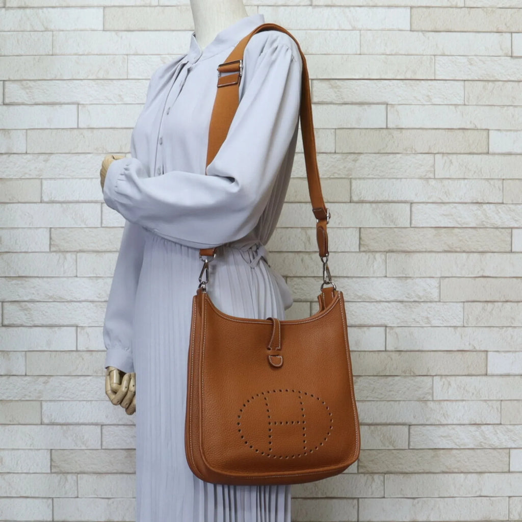 Pre-Owned Brown Evelyn Shoulder Women's PM Hermes (Good) HERMES Bag Taurillon Clemence