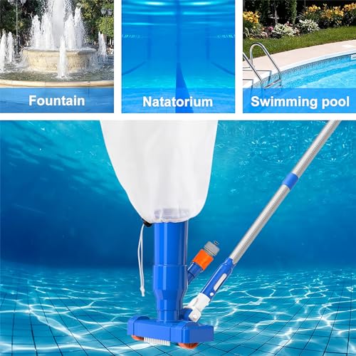 Vacuum 4 Tub Pool for Section Above 60" Spa Skimmer Ground Poles Pool Net, Jet Upgraded Swimming with Fountains Pond Hot of Pool Cleaner Handheld Pool Portable Cleaner Pool Kit, Cleaner Vacuum