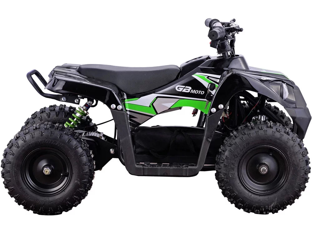 500W ATV Powered 36V Four Kids MotoTec Monster Wheeler Battery Green