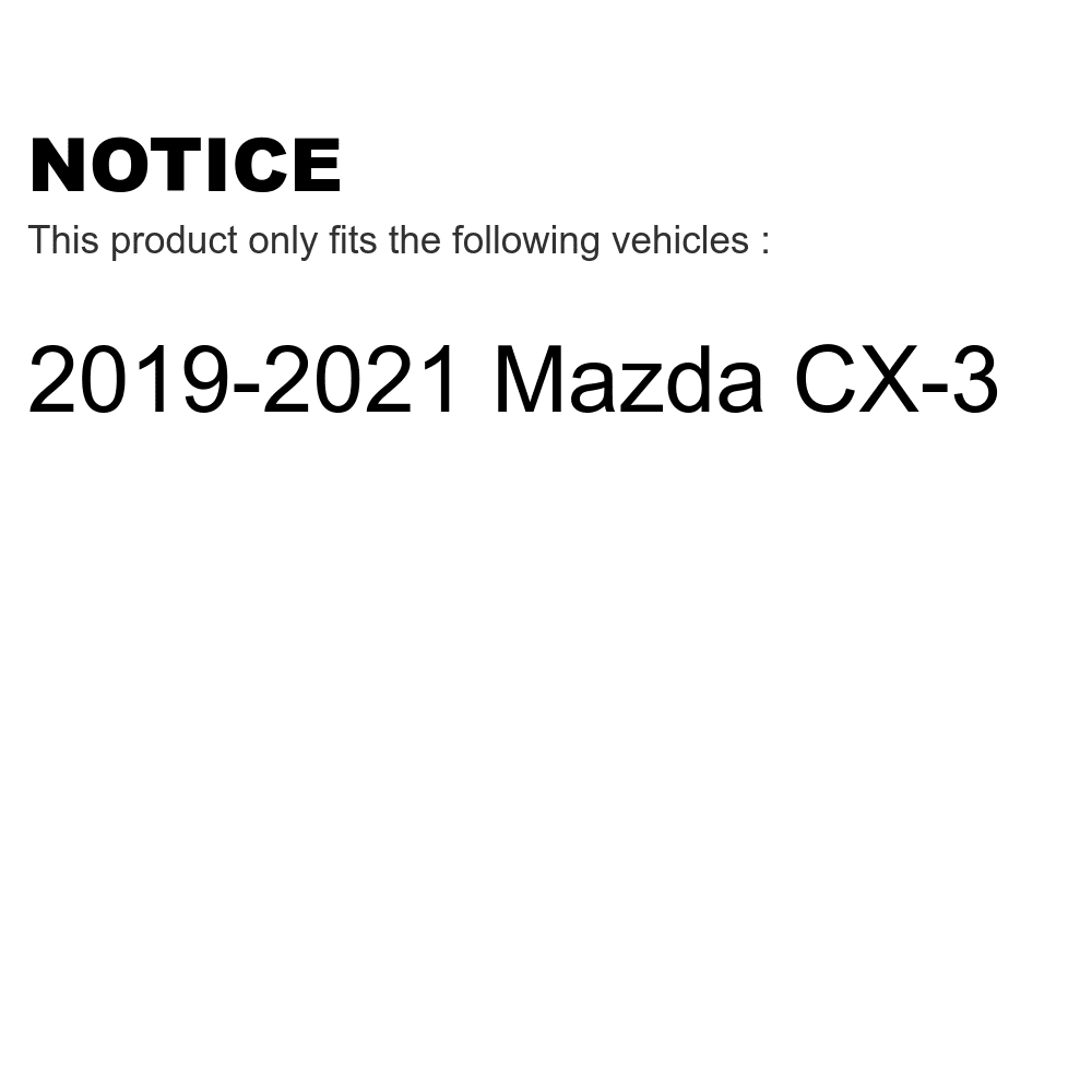 Kit For 2019-2021 Ceramic Rear Mazda KTC-100525 Brake Pads CX-3 Front