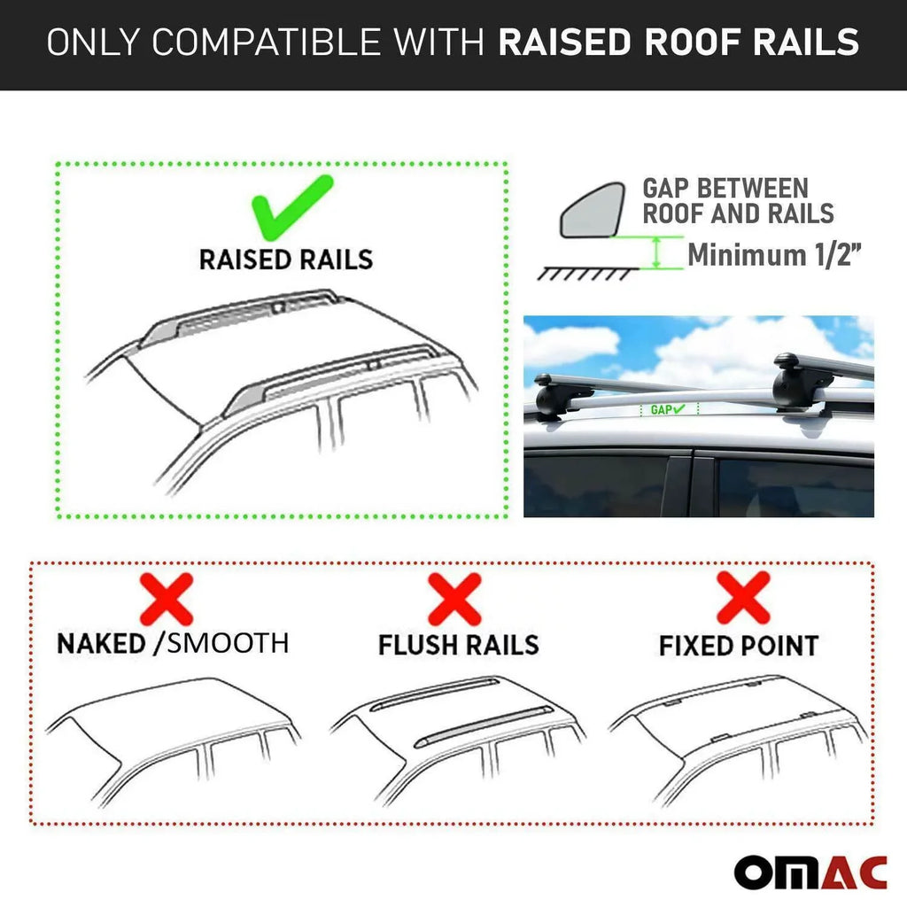 Cargo 46" Bar Roof Outback Top Carrier Bicycle Rack Car Wagon For Cross Subaru