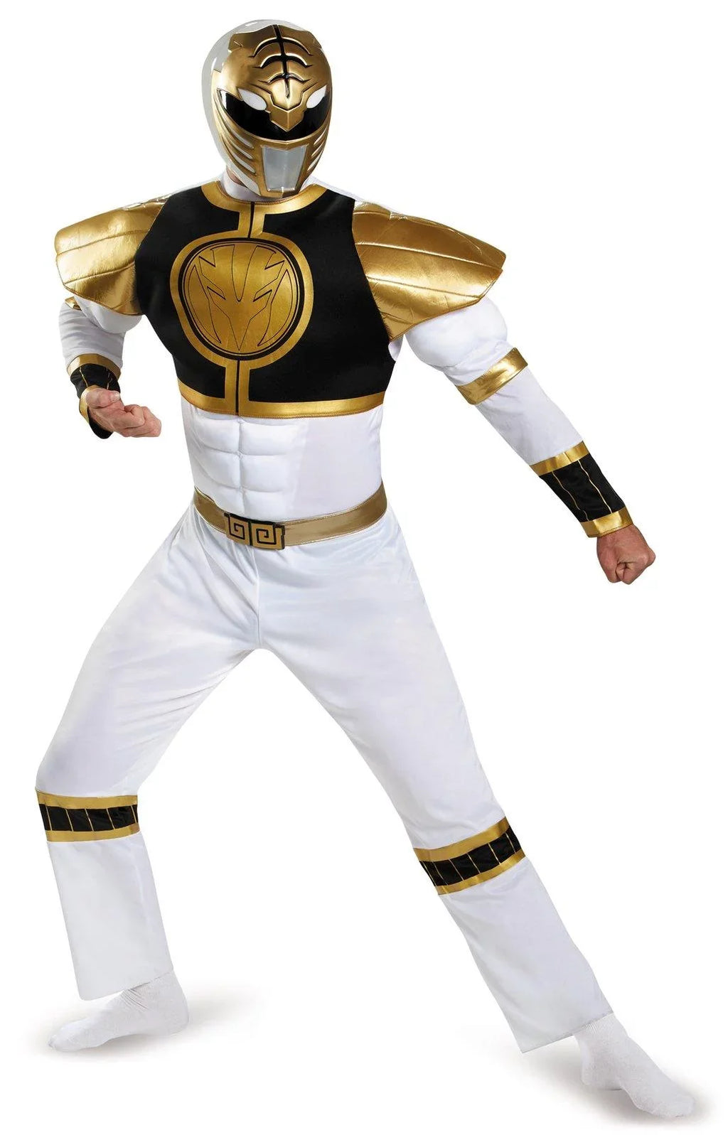 Power Mighty Costume Men's for Fancy-Dress Rangers Halloween Adult, XL Morphin Muscle
