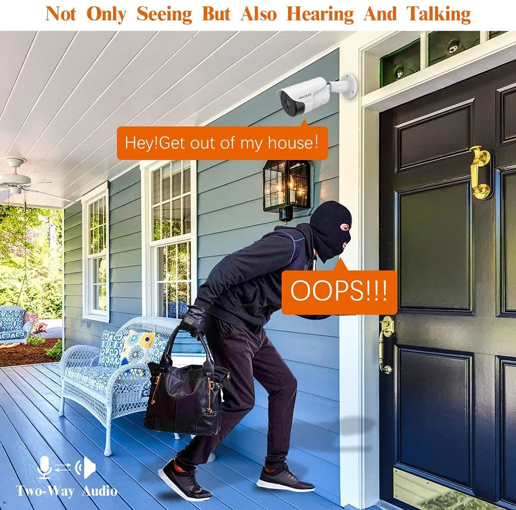HDD, Audio】 2TB Cameras, 【5.0MP Waterproof NVR with Way Complete Surveillance 8 Security Camera System, 24/7 Use 5MP Channel for Two Security Outdoor/Indoor 4pcs PoE Recorder Systems IP66 Video