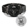 Stainless Steel Copper Motorcycle Multifunction 1995 Engraved Motorcyles W Watch Custom Rider Men's Dial
