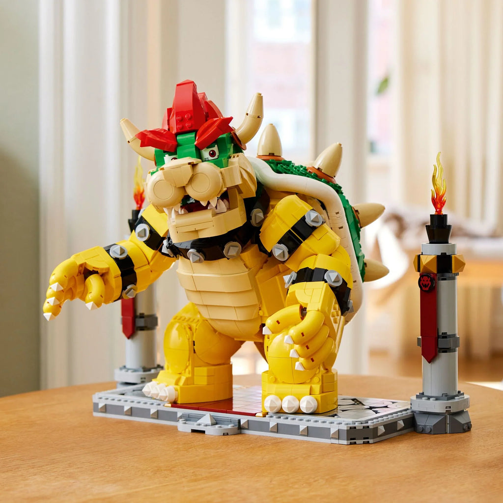 Fans Idea and Figure of Video Bros, Build Character Battle Posable LEGO with Mighty Mario Bowser, for Collectible Mario Super Super Kit, 71411 The 3D Toy Game Display Platform,