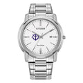 White Men's Watch Eco-Drive Stainless Portland Silver Watch Pilots Dial Steel Citizen