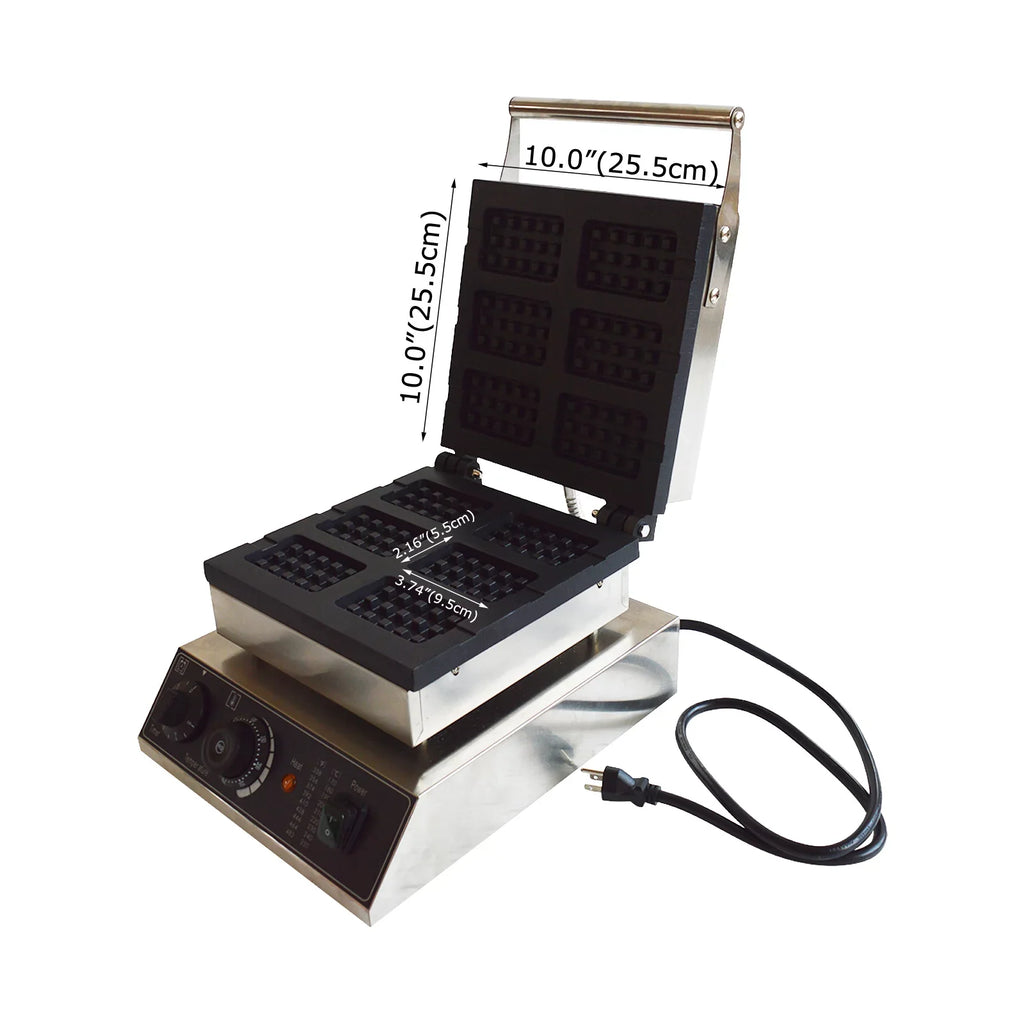 Machine Baking Electric Machine Grid Six Oven Nonstick Scones Commercial INTSUPERMAI 6Pcs Waffle Grid Keli