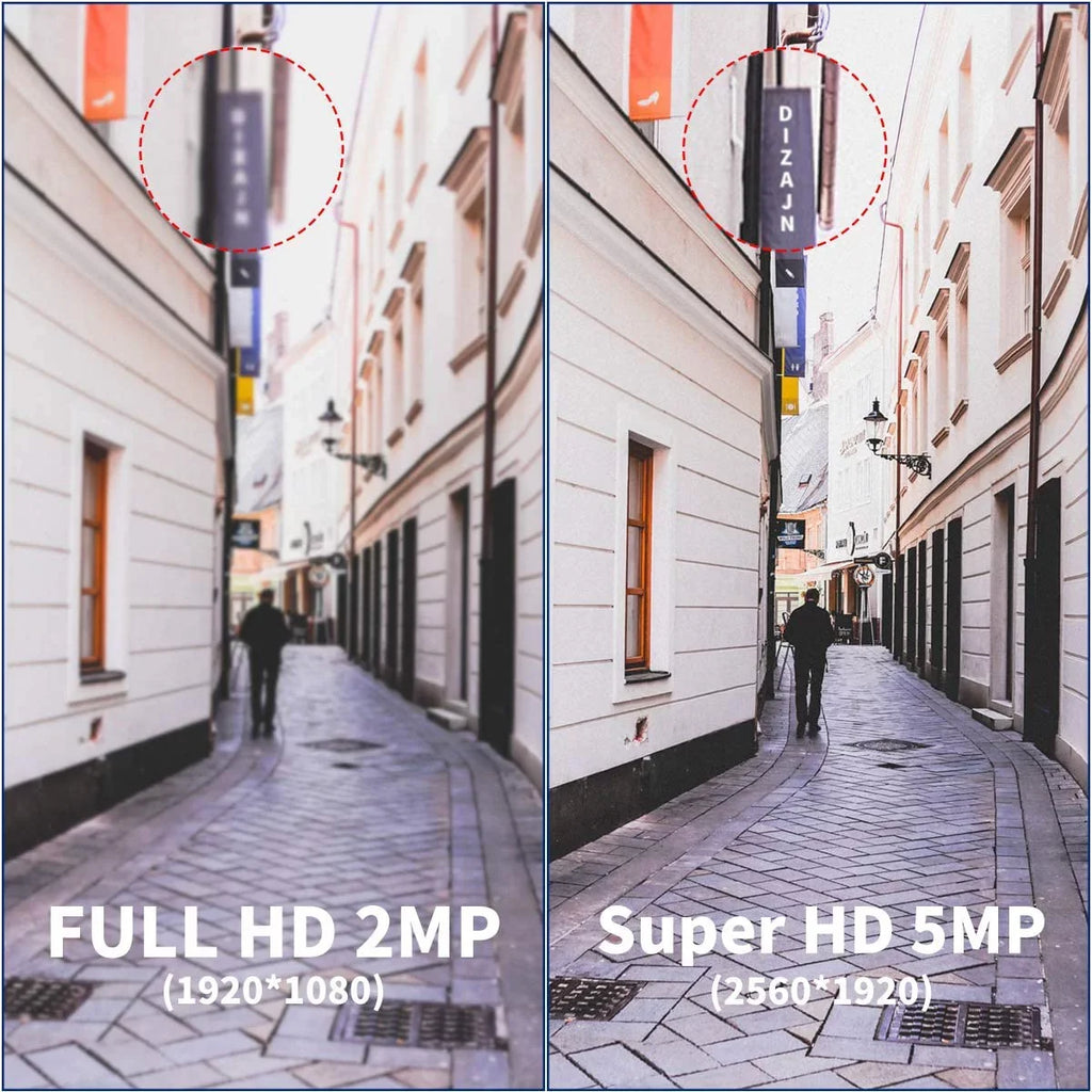 HDD, Audio】 2TB Cameras, 【5.0MP Waterproof NVR with Way Complete Surveillance 8 Security Camera System, 24/7 Use 5MP Channel for Two Security Outdoor/Indoor 4pcs PoE Recorder Systems IP66 Video