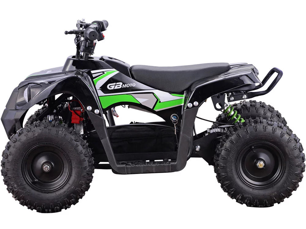 500W ATV Powered 36V Four Kids MotoTec Monster Wheeler Battery Green