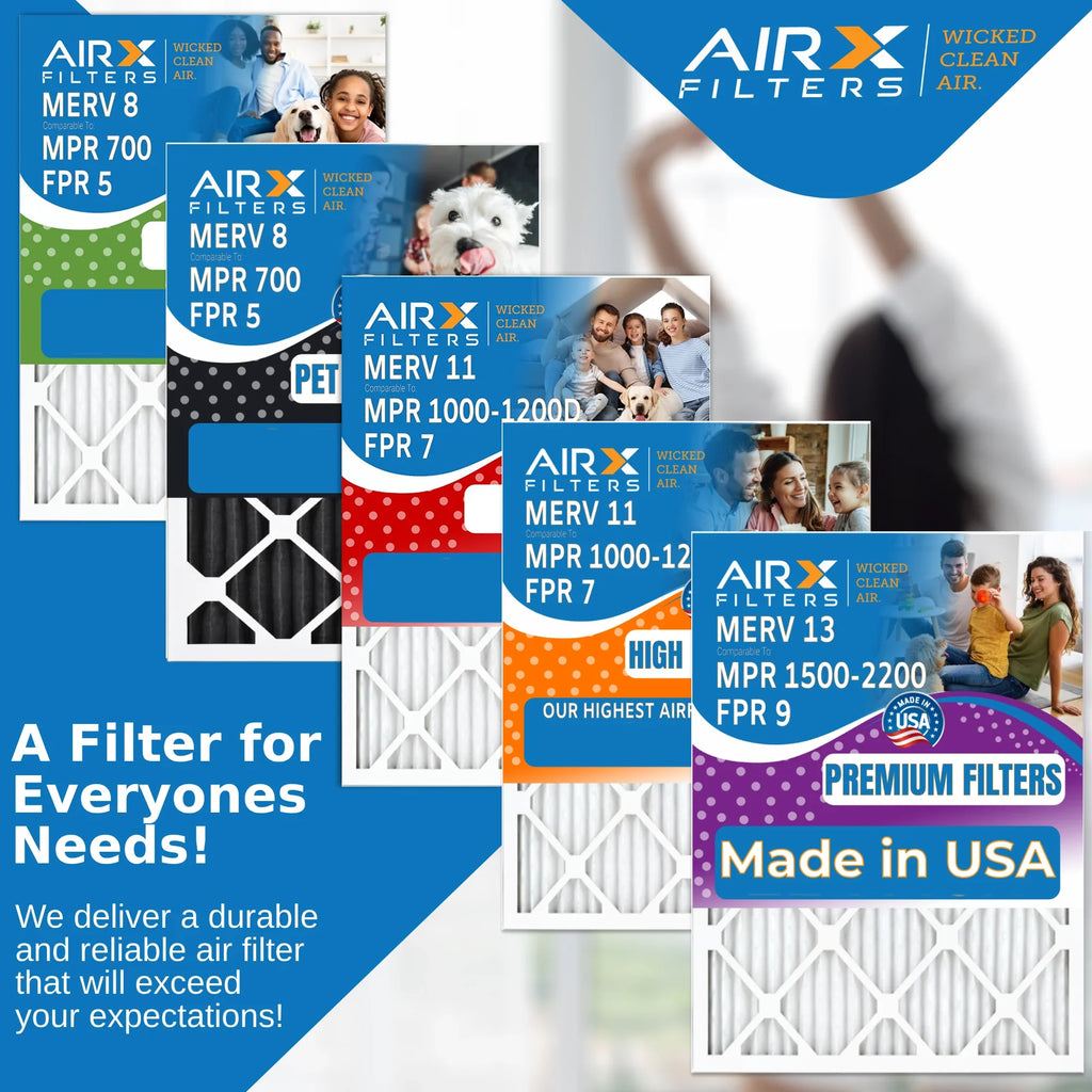 Made 11 Filter 1200 6 WICKED 1000, AIR. CLEAN 7 MPR HVAC Premium Conditioner Air MPR by Filters AIRX to FPR USA 18x24x2 Pack MERV 18x24x2 Filter Air Electrostatic Comparable FILTERS & Pleated Furnace
