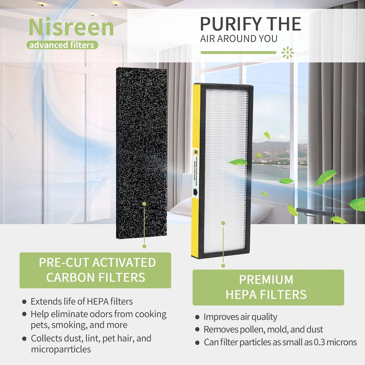 Germ AC4900CA 4*HEPA HEPA for AC4820 AC4825E B + Filter Air Models Guardian 6*Pre-Filters DAJDAH Replacement FLT4825 Purifier Replacement Filter |