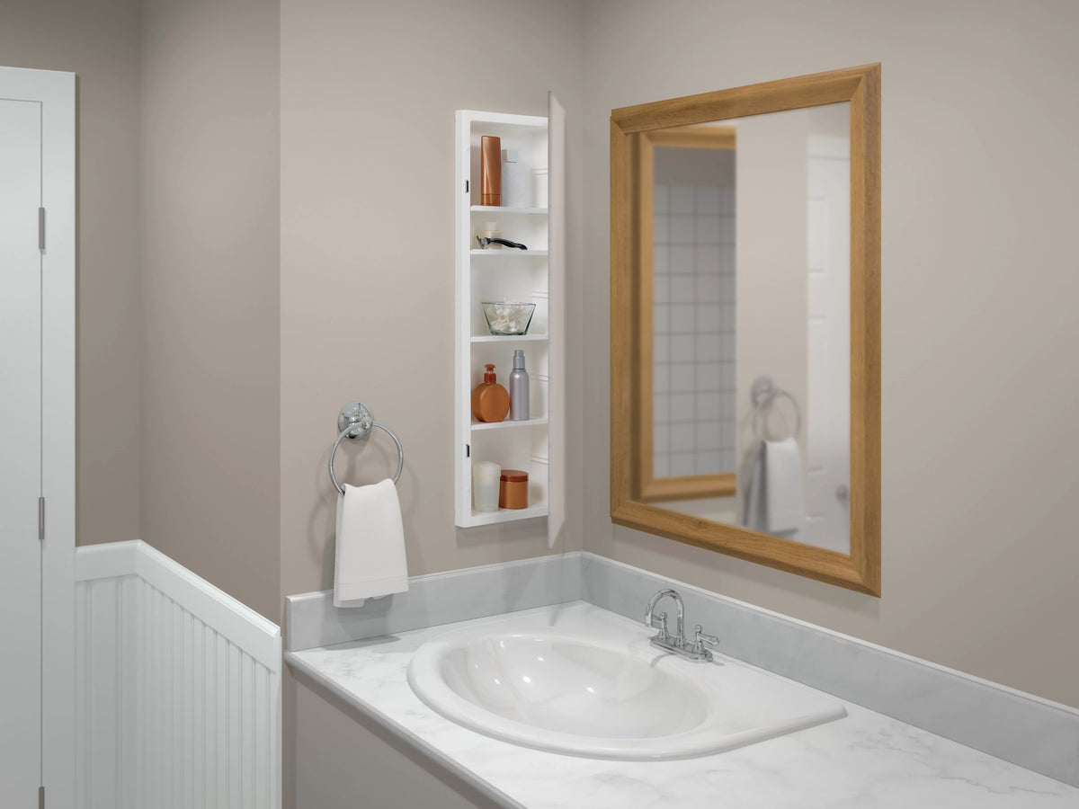 Rectangle, American 12 36 Cabinet, Frameless Medicine Recess-Mount Reversible Pride in., Mirror x