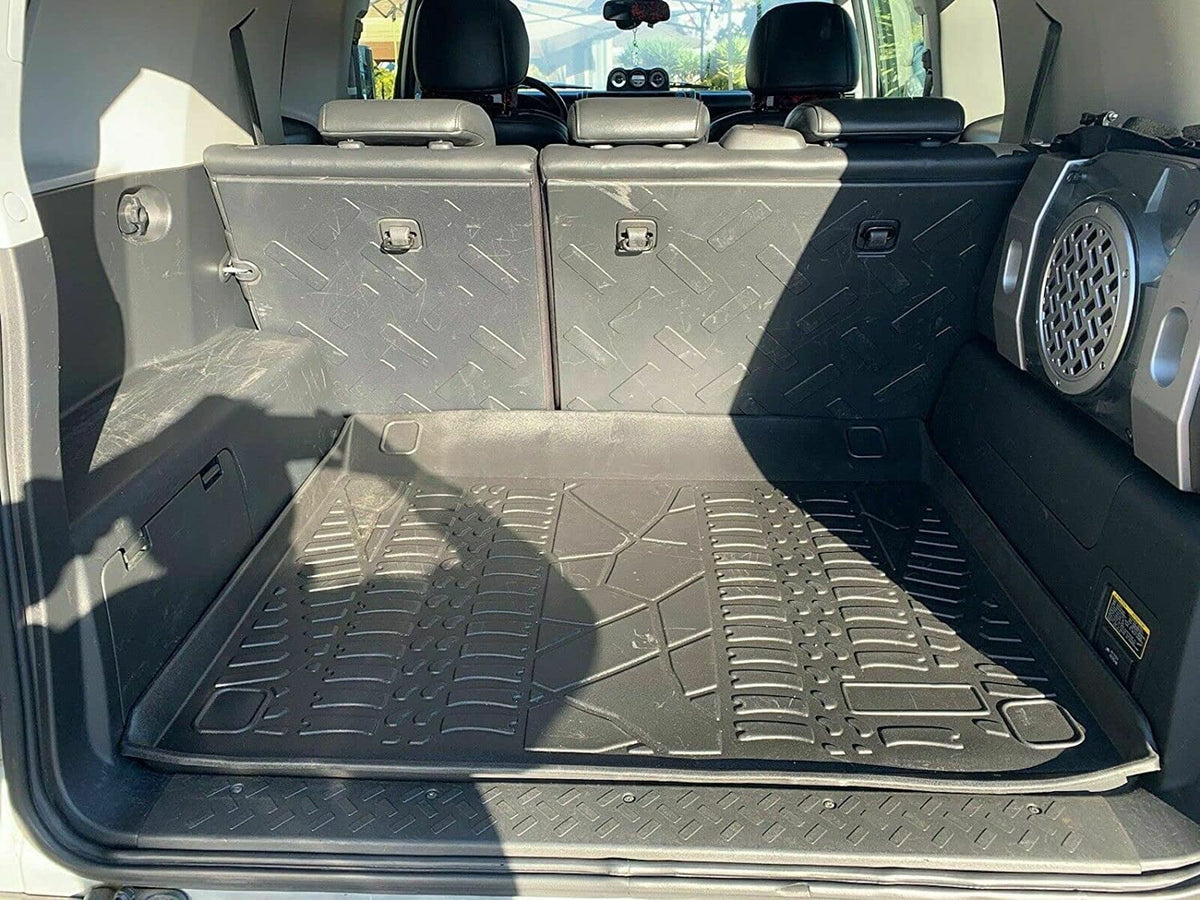 – for Trunk Cargo Non-Slip – Pre-Cut – Raised Trunk FJ Trunk for 2007-2014 Mat Install Easy Rubber Liner Cruiser – Laser Mats – to Weather-Resistant EA Lip Toyota Mat Design with EACCESSORIES Cars Car