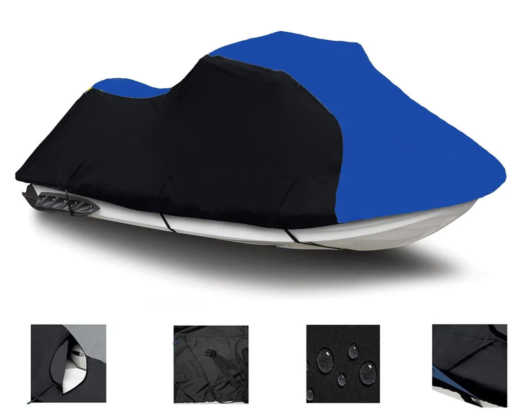 BLACK Polaris 1-2 / Jet Ski LINE 1992 TOP HEAVY-DUTY BLUE for 1993 750 PWC SL650 THE Cover 1994 OF JetSki Seater SL 1995 Cover Compatible