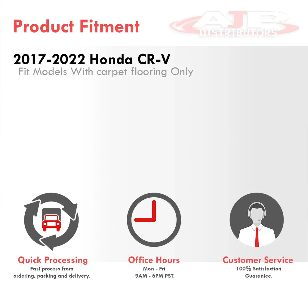 Liner Rubber For Compatible/Replacement 21 2020 2021 18 Honda TPE Floor Set Distributors 22 CRV 2019 2022 19 20 Front Proof Mats 2018 Rear RT 2017 CR-V Weather SUV 3-Piece Guard RW All Season AJP 17