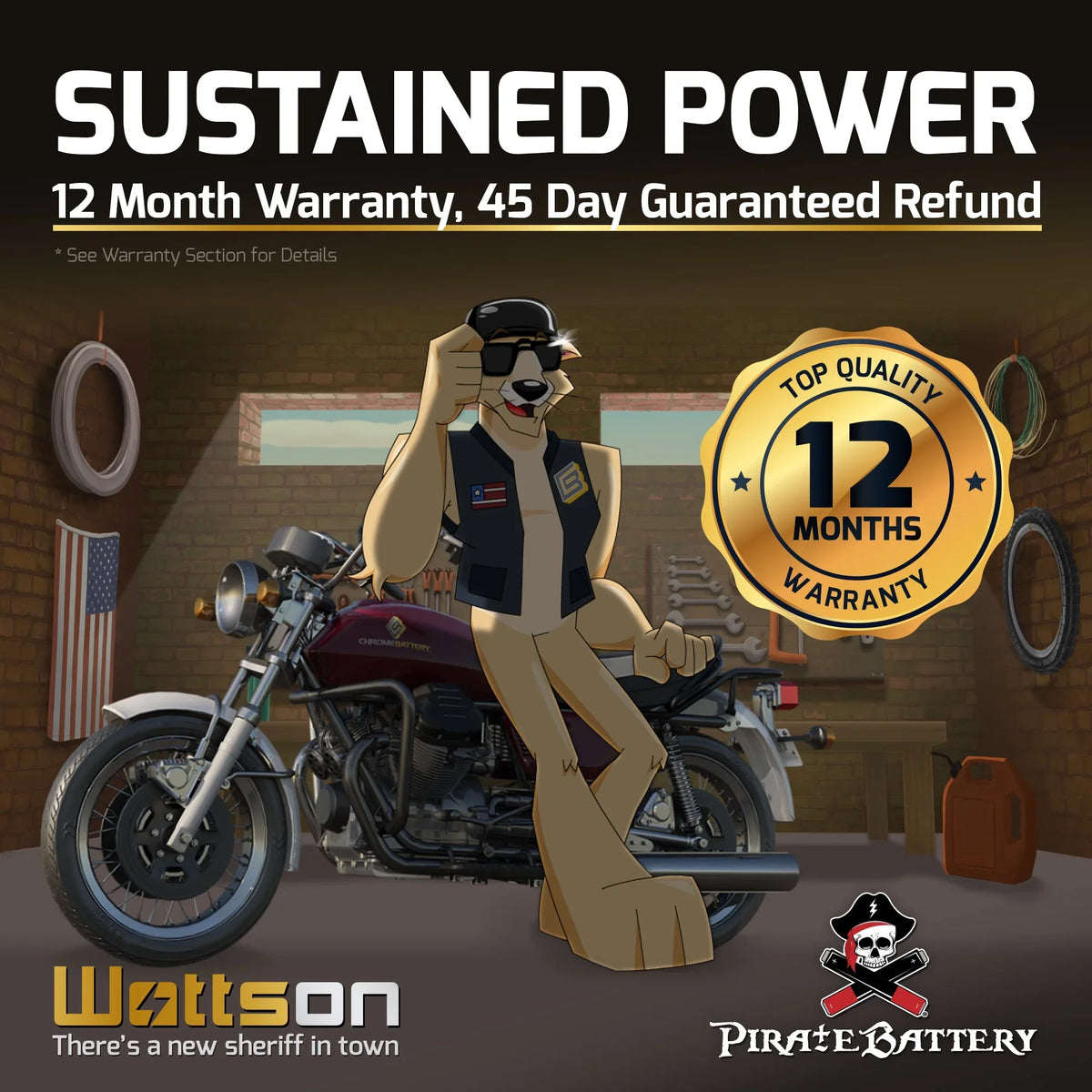 Ah, Y50-N18L-A3 M6250h CCA) Gtx18l-bs 260 (50-N18L-A3 Volt,20 12 Sports replaces Battery Pirate 44006 Battery Power