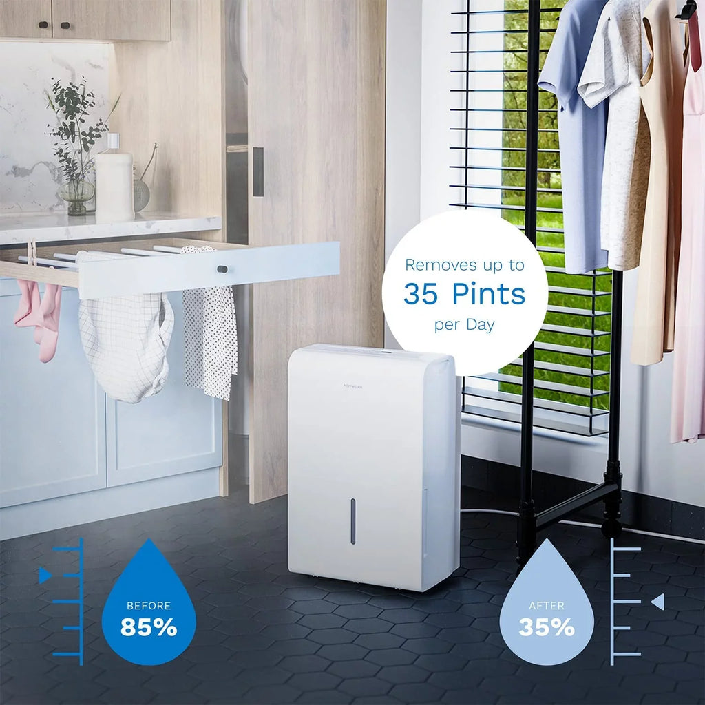Moisture Powerful ft. 35 3000 Medium (Previously Removal to Home Pint) Sq. Rooms, Bedrooms Basements Ideal and Humidity Star and 50 - - Dehumidifier - Pint for Control hOmeLabs Energy Large