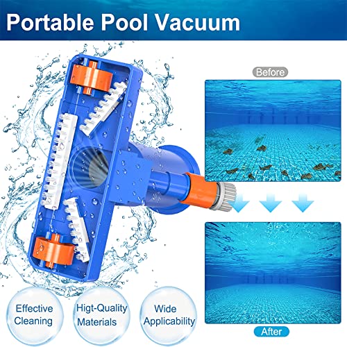 Vacuum 4 Tub Pool for Section Above 60" Spa Skimmer Ground Poles Pool Net, Jet Upgraded Swimming with Fountains Pond Hot of Pool Cleaner Handheld Pool Portable Cleaner Pool Kit, Cleaner Vacuum