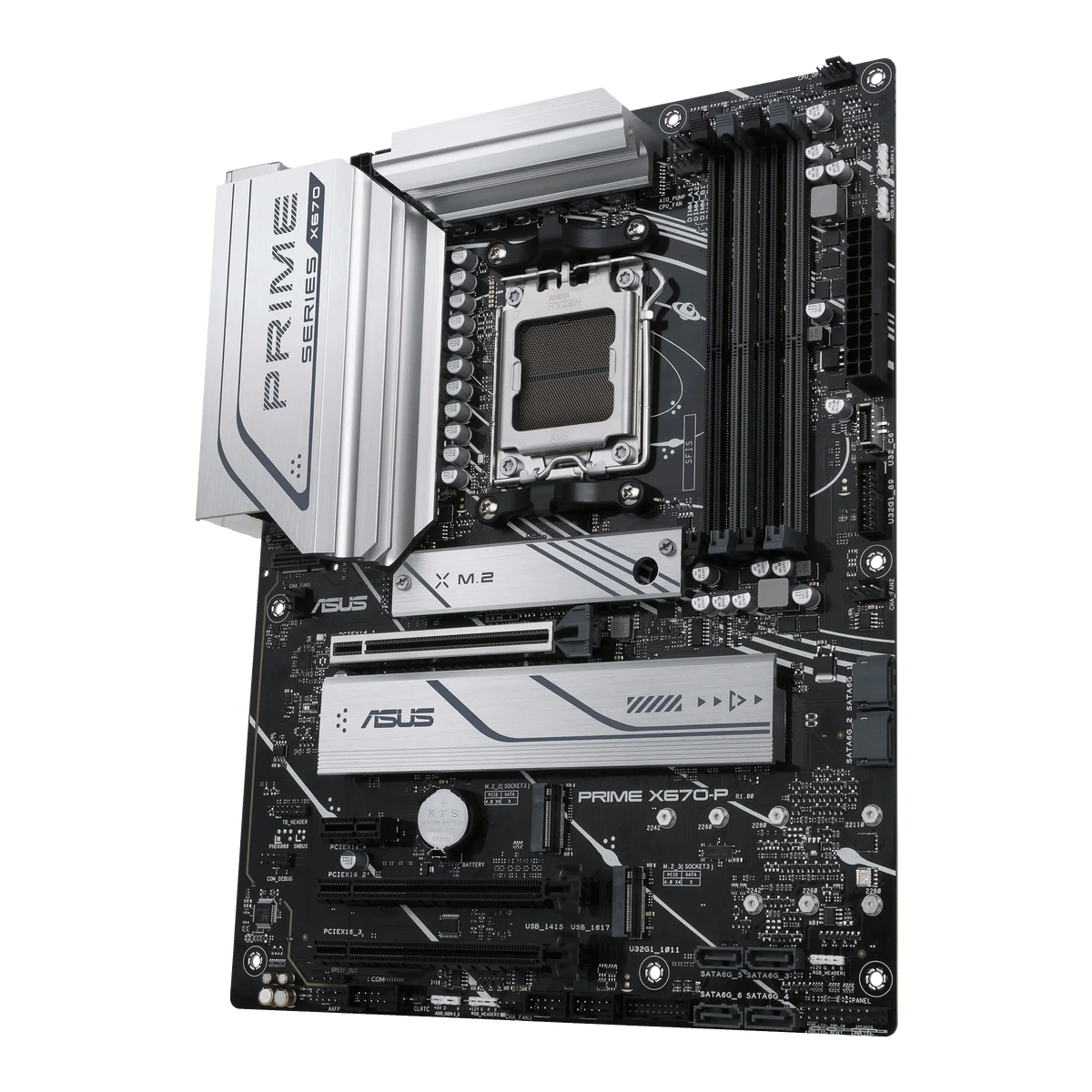 7000 Prime X670-P Gen and (DDR5, Header, AM5 ATX Slots, (LGA Ryzen USB 2.5Gb Motherboard ASUS Type-C, 2x2 Ethernet) 3.2 3xM.2 USB4 Socket 1718)