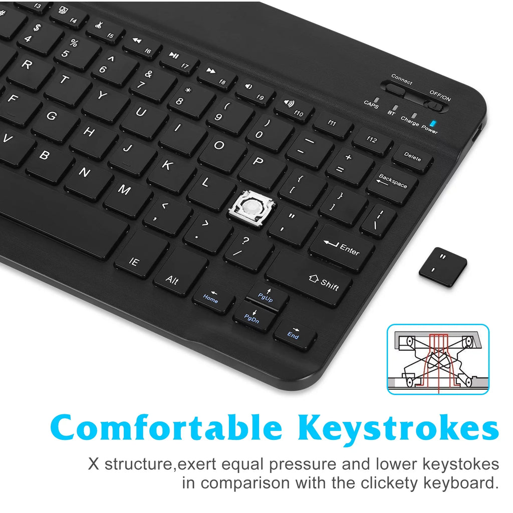 Black Full-Size and Ergonomic 30 ZTE Onyx 5G and Pro Enabled All - Bluetooth for Keyboard Mouse Keyboard Bluetooth Ultra and Axon Combo Mouse Slim Mac/Tablet/iPad/PC/Laptop Rechargeable