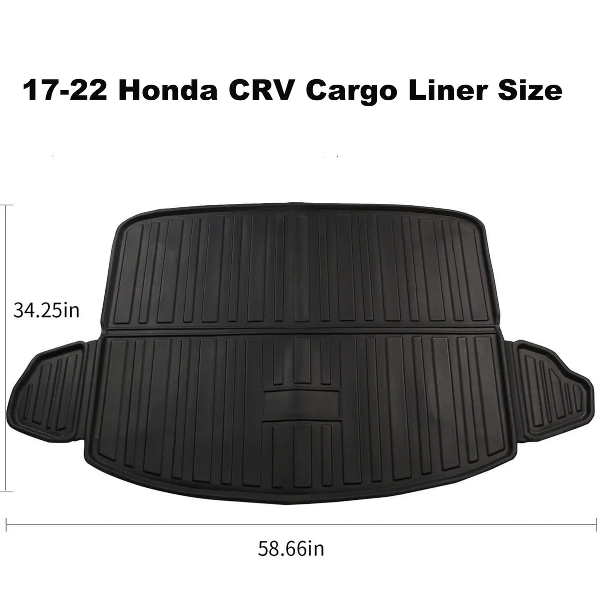 Rear Cargo Tray CR-V Accessory, Mat Floor for Trunk All Black CR-V Cover Weather 2017-2022 Fit 2020 2019 2022 Liner 2021 Cargo Honda 2018 2017 Honda