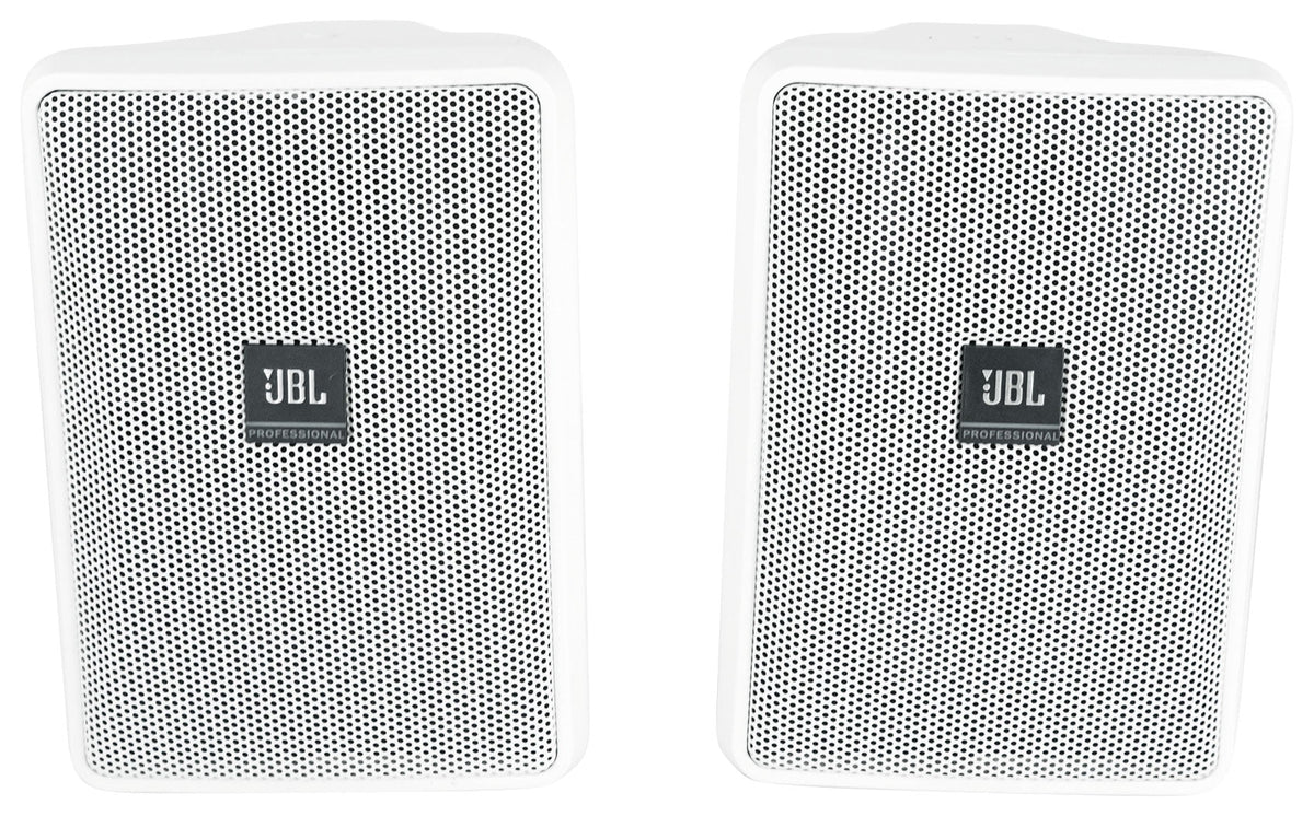 23-1 Amp 3" JBL Control + Wall 70v (2) Commercial Indoor/Outdoor Speakers White