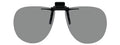 Grey Plastic Clip-on Flip-up - Wide) X High 52mm Aviator Lenses Sunglasses - Wide (134mm Polarized - Polarized 58mm