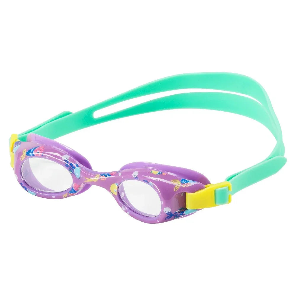 Glide with Prism Protection, UV Goggles, Swim old Fit Speedo 3-8 Violet years Fish, ages Kid's Flex LatexFree, Anti-Fog, Print for with