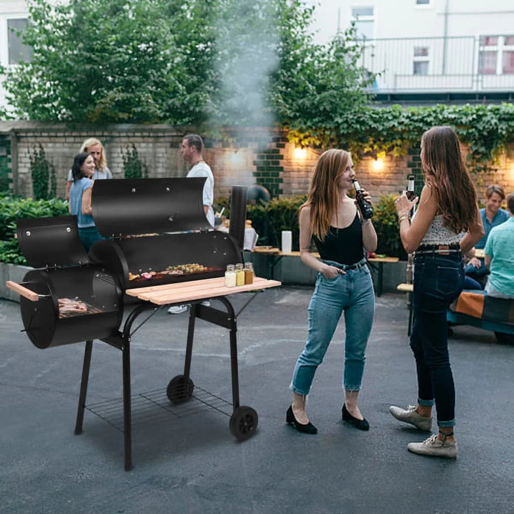 Grills Burner/Thermometer, 29.6" Grill Outdoor BBQ with x H Charcoal with Charcoal for Smoker, Grill Black Grill, Cooking Backyard, Camp Side DFITO L Small 24.4" BBQ Outdoor Grill